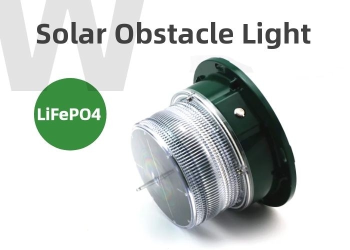 TFS1803 LED ضوء الطيران بالطاقة الشمسية لبرج الرافعة ICAO الأحمر الأخضر لمناطق البناء
